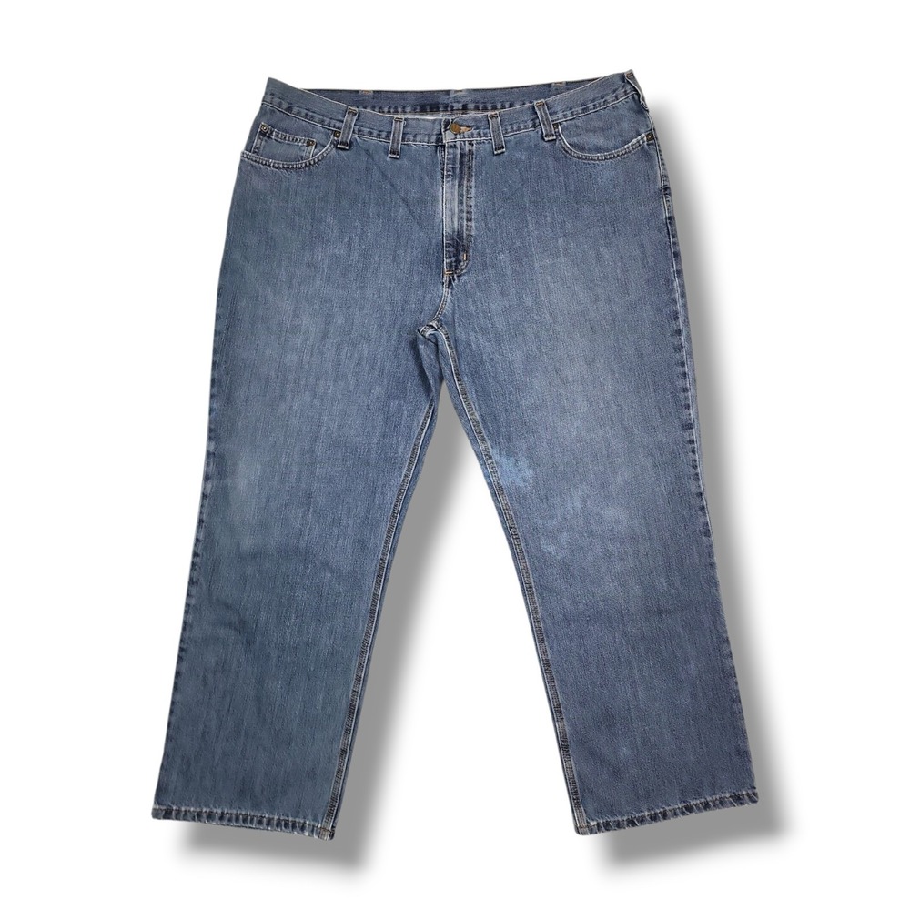 Carhartt 101483-968 Relaxed Fit Workwear‎ Blue Denim Y2K Jeans Men's 44x30
